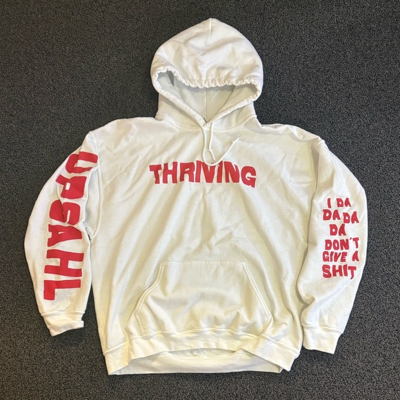 Gildan Other - Upsahl Thriving Men’s XL White Hoodie Sweatshirt Gildan